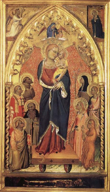 Giovanni del Biondo Her Virgin of the Apocalipsis with Holy and angelical oil painting picture